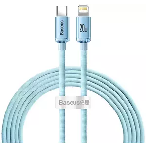 Kábel Baseus Crystal Shine USB-C to iP Cable, 20W, 2m (Blue) kép