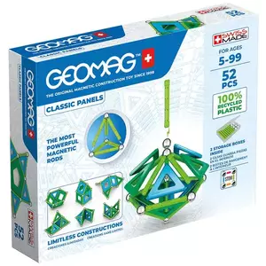 Egy játék GEOMAG Classic Panels Recycled Magnetic Blocks 52 pieces GEO-471 kép