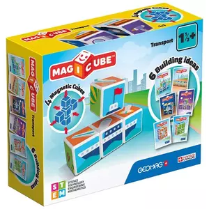 Egy játék GEOMAG Magnetic blocks Magicube Printed Transport + cards 7 pieces GEO-122 kép