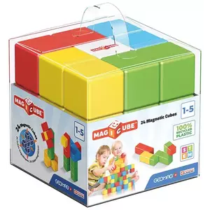 Egy játék GEOMAG Magnetic blocks Magicube Color Recycled Crystal 24 pieces GEO-056 kép