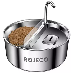 Rojeco Fountain / Stainless steel waterer with bowl 2in1 3.2l kép