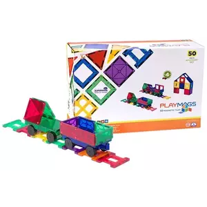 Egy játék Playmags Magnetic tiles 3D Train 153 - 50 pcs set kép