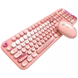 Billentyűzet MOFII Lovely 2.4G Wireless Keyboard + Mouse Set (Pink) kép