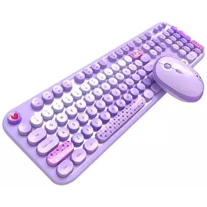 Billentyűzet MOFII Lovely 2.4G Wireless Keyboard + Mouse Set (Purple) kép