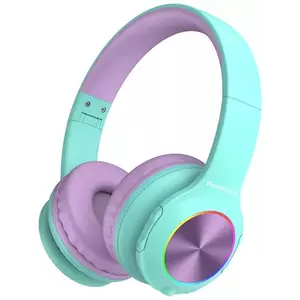 Fejhallgató PowerLocus Wireless Headphones for kids PLED (blue&purple) kép