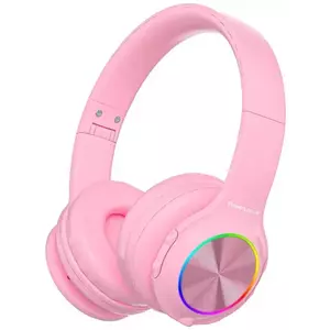 Fejhallgató PowerLocus Wireless Headphones for kids PLED (pink) kép