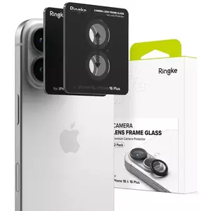 TEMPERED KIJELZŐVÉDŐ FÓLIA RINGKE CAMERA FRAME PROTECTOR 2-PACK IPHONE 16 / 16 PLUS BLACK (8800274960374) kép