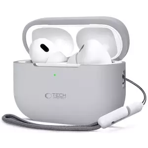 Tok TECH-PROTECT SILICONE APPLE AIRPODS PRO 1 / 2 CRAYON GREY (5906302313679) kép