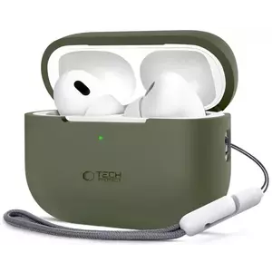 Tok TECH-PROTECT SILICONE APPLE AIRPODS PRO 1 / 2 OLIVE GREEN (5906302313693) kép