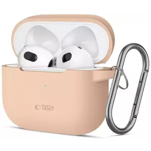 Tok TECH-PROTECT SILICONE HOOK APPLE AIRPODS 3 CAFFE LATTE (5906302375066) kép