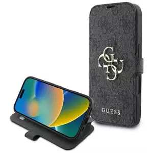 Tok Guess GUBKP16S4GMGGR iPhone 16 6.1" black book 4G Metal Logo (GUBKP16S4GMGGR) kép