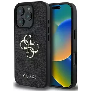 Tok Guess GUHCP16L4GMGGR iPhone 16 Pro 6.3" black hardcase 4G Big Logo (GUHCP16L4GMGGR) kép