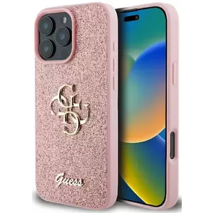 Tok Guess GUHCP16LHG4SGP iPhone 16 Pro 6.3" pink hardcase Fixed Glitter Big 4G (GUHCP16LHG4SGP) kép