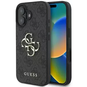 Tok Guess GUHCP16S4GMGGR iPhone 16 6.1" black hardcase 4G Big Logo (GUHCP16S4GMGGR) kép