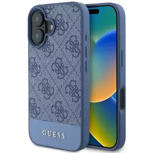 Tok Guess GUHCP16SG4GLBL iPhone 16 6.1" blue hardcase 4G Bottom Stripe (GUHCP16SG4GLBL) kép