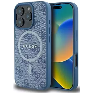 Tok Guess GUHMP16LG4GFRB iPhone 16 Pro 6.3" blue hardcase 4G Ring Classic Logo MagSafe (GUHMP16LG4GFRB) kép