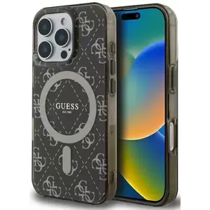 Tok Guess GUHMP16LH4DTEW iPhone 16 Pro 6.3" brown hardcase IML 4G Background MagSafe (GUHMP16LH4DTEW) kép