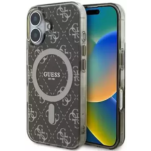 Tok Guess GUHMP16SH4DTEW iPhone 16 6.1" brown hardcase IML 4G Background MagSafe (GUHMP16SH4DTEW) kép