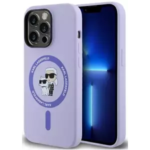 Tok Karl Lagerfeld KLHMP14XSCMKCRHU iPhone 14 Pro Max 6.7" purple hardcase Silicone Karl&Choupette Heads Ring MagSafe (KLHMP14XSCMKCRHU) kép