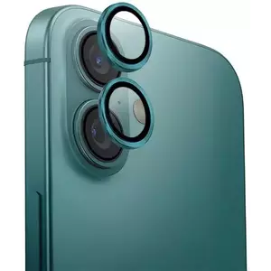 TEMPERED KIJELZŐVÉDŐ FÓLIA UNIQ Optix Aluminum Camera Lens Protector iPhone 16 6.1" / 16 Plus 6.7" emerald camera lens glass with applicator (UNIQ-IP6.1-6.7(2024)-ALENSEMR) kép