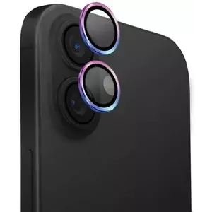 TEMPERED KIJELZŐVÉDŐ FÓLIA UNIQ Optix Aluminum Camera Lens Protector iPhone 16 6.1" / 16 Plus 6.7" iridescent camera lens glass with applicator (UNIQ-IP6.1-6.7(2024)-ALENSIRD) kép