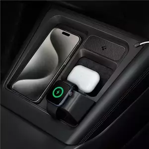 Választható kiegészítők Spigen Tesla 3 in 1 Wireless Charging Hub Mount Black - Tesla Model 3 2024 (ACP07501) kép