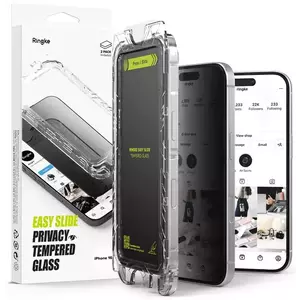 TEMPERED KIJELZŐVÉDŐ FÓLIA RINGKE EASY SLIDE 2-PACK PRIVACY GLASS IPHONE 16 PRIVACY (8800274960671) kép