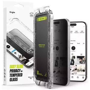 TEMPERED KIJELZŐVÉDŐ FÓLIA RINGKE EASY SLIDE 2-PACK PRIVACY GLASS IPHONE 16 PRO PRIVACY (8800274960053) kép