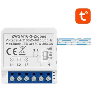 Kapcsoló Avatto Smart ZigBee In-wall Switch ZWSM16-W3 TUYA kép