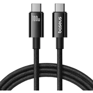 Kábel Baseus Cable USB Tungsten Gold USB-C to USB-C 100W 1, 5m (black) kép