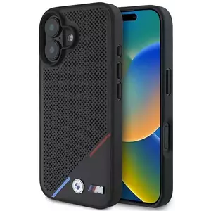 Tok BMW BMHMP16M23PUPDK iPhone 16 Plus 6.7" black hardcase M Perforated Tricolor Line MagSafe (BMHMP16M23PUPDK) kép