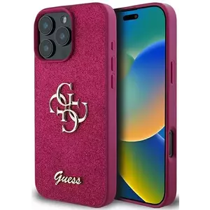 Tok Guess GUHCP16LHG4SGU iPhone 16 Pro 6.3" purple hardcase Glitter Script Big 4G (GUHCP16LHG4SGU) kép