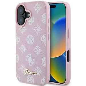 Tok Guess GUHMP16MPGPYSP iPhone 16 Plus 6.7" pink hardcase Peony Script Logo MagSafe (GUHMP16MPGPYSP) kép