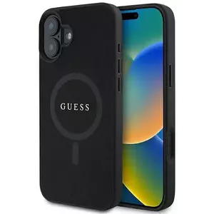 Tok Guess GUHMP16MPSAHMCK iPhone 16 Plus 6.7" black hardcase Saffiano Classic Logo MagSafe (GUHMP16MPSAHMCK) kép