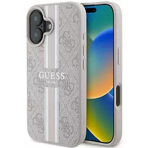 Tok Guess GUHMP16SP4RPSP iPhone 16 6.1" pink hardcase 4G Printed Stripes MagSafe (GUHMP16SP4RPSP) kép