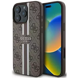 Tok Guess GUHMP16XP4RPSW iPhone 16 Pro Max 6.9" brown hardcase 4G Printed Stripes MagSafe (GUHMP16XP4RPSW) kép