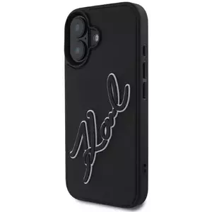 Tok Karl Lagerfeld KLHCP16S3DRKSDLK iPhone 16 6.1" black hardcase 3D Rubber Signature (KLHCP16S3DRKSDLK) kép