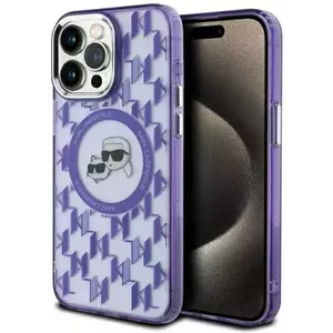 Tok Karl Lagerfeld KLHMP15LHMCKMHU iPhone 15 Pro 6.1" purple IML Monogram Karl&Choupette Head MagSafe (KLHMP15LHMCKMHU) kép