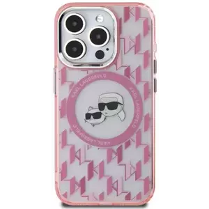 Tok Karl Lagerfeld KLHMP15MHMCKMHP iPhone 15 Plus 6.7" pink IML Monogram Karl&Choupette Head MagSafe (KLHMP15MHMCKMHP) kép