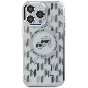 Tok Karl Lagerfeld KLHMP15SHMCKMHT iPhone 15 6.1" transparent IML Monogram Karl&Choupette Head MagSafe (KLHMP15SHMCKMHT) kép