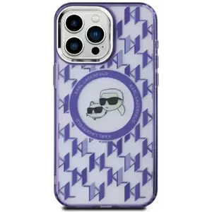 Tok Karl Lagerfeld KLHMP15SHMCKMHU iPhone 15 6.1" purple IML Monogram Karl&Choupette Head MagSafe (KLHMP15SHMCKMHU) kép