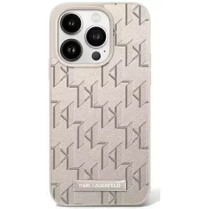 Tok Karl Lagerfeld KLHMP16LPKHPORPE iPhone 16 Pro 6.3" hardcase beige Leather Monogram Metal Logo MagSafe (KLHMP16LPKHPORPE) kép