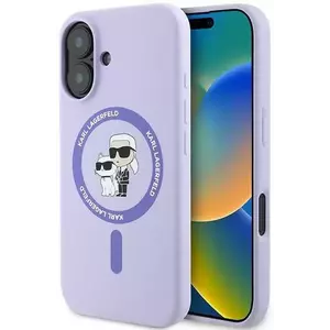 Tok Karl Lagerfeld KLHMP16SSCMKCRHU iPhone 16 6.1" purple hardcase Silicone Karl&Choupette Ring MagSafe (KLHMP16SSCMKCRHU) kép