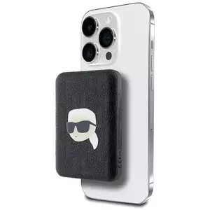 Karl Lagerfeld Induction Powerbank KLPB5FPGKSKIHK 15W 5000mAh black Karl Head Pin MagSafe (KLPB5FPGKSKIHK) kép