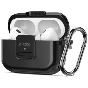 Tok TECH-PROTECT DEFENDER HOOK MAGSAFE APPLE AIRPODS PRO 1 / 2 BLACK (5906302376285) kép