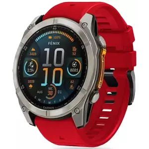 Óraszíj TECH-PROTECT SILICONE LINE GARMIN FENIX 5X / 5X PLUS / 6X / 6X PRO / 7X / 8 (51 MM) RED (5906302376780) kép