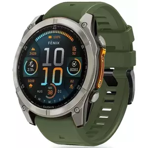 Óraszíj TECH-PROTECT SILICONE LINE GARMIN FENIX 5X / 5X PLUS / 6X / 6X PRO / 7X / 8 (51 MM) MILITARY GREEN (5906302376797) kép