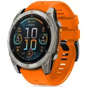 Óraszíj TECH-PROTECT SILICONE LINE GARMIN FENIX 5 / 6 / 6 PRO / 7 / 8 (47 MM) / E ORANGE (5906302377091) kép