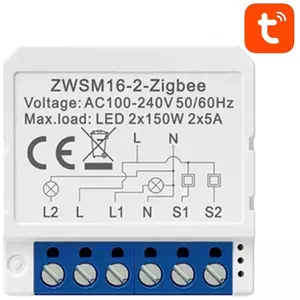 Kapcsoló Avatto Smart ZigBee In-wall Switch ZWSM16-W2 TUYA kép