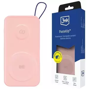 3MK Powerbank PastelUp 10, 000mAh 22.5W with Magsafe + charging Apple Watch pink kép